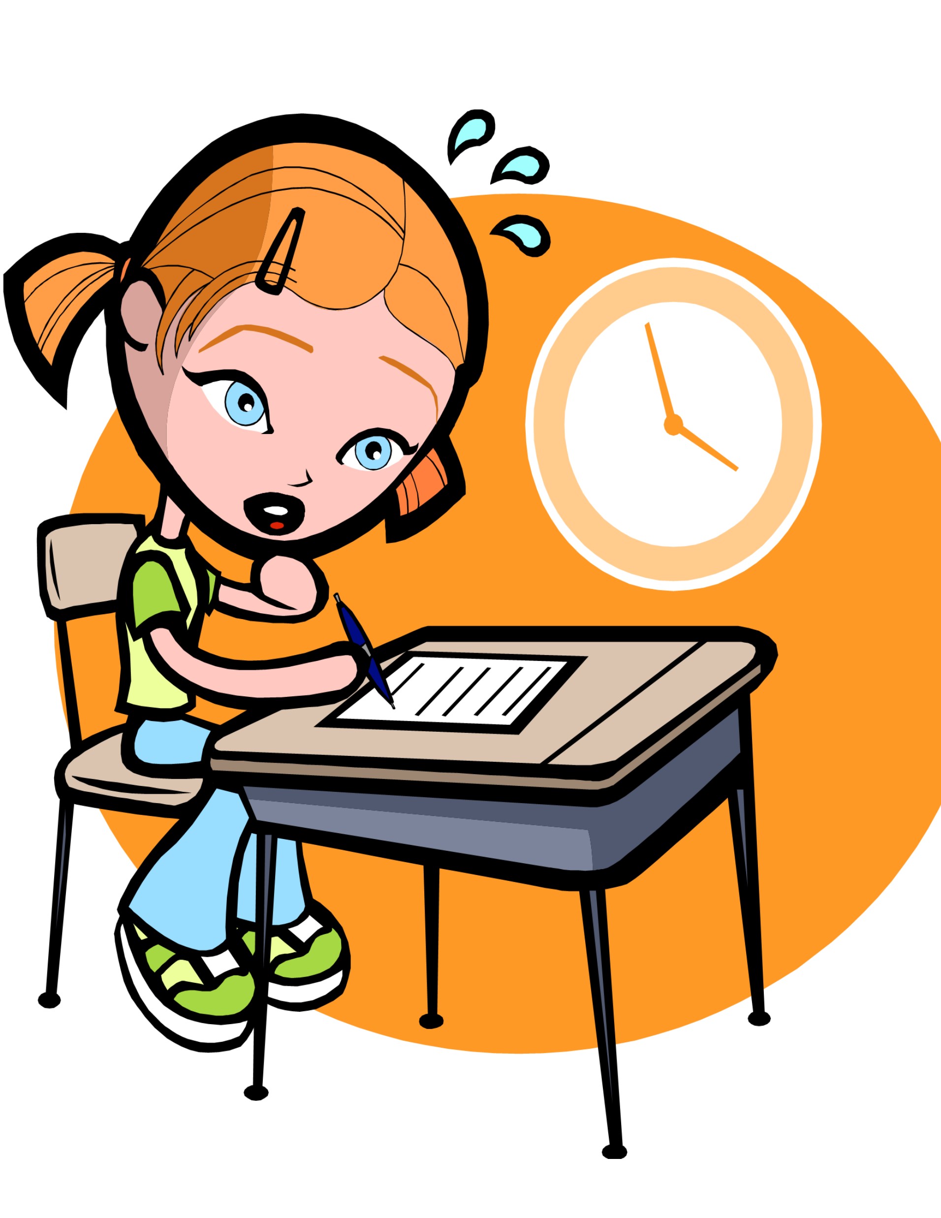 clipart of child taking test - photo #13