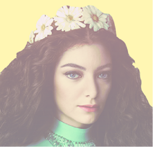 Lorde sporting a crown of daisies.